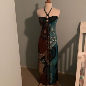 multi colored summer long dress